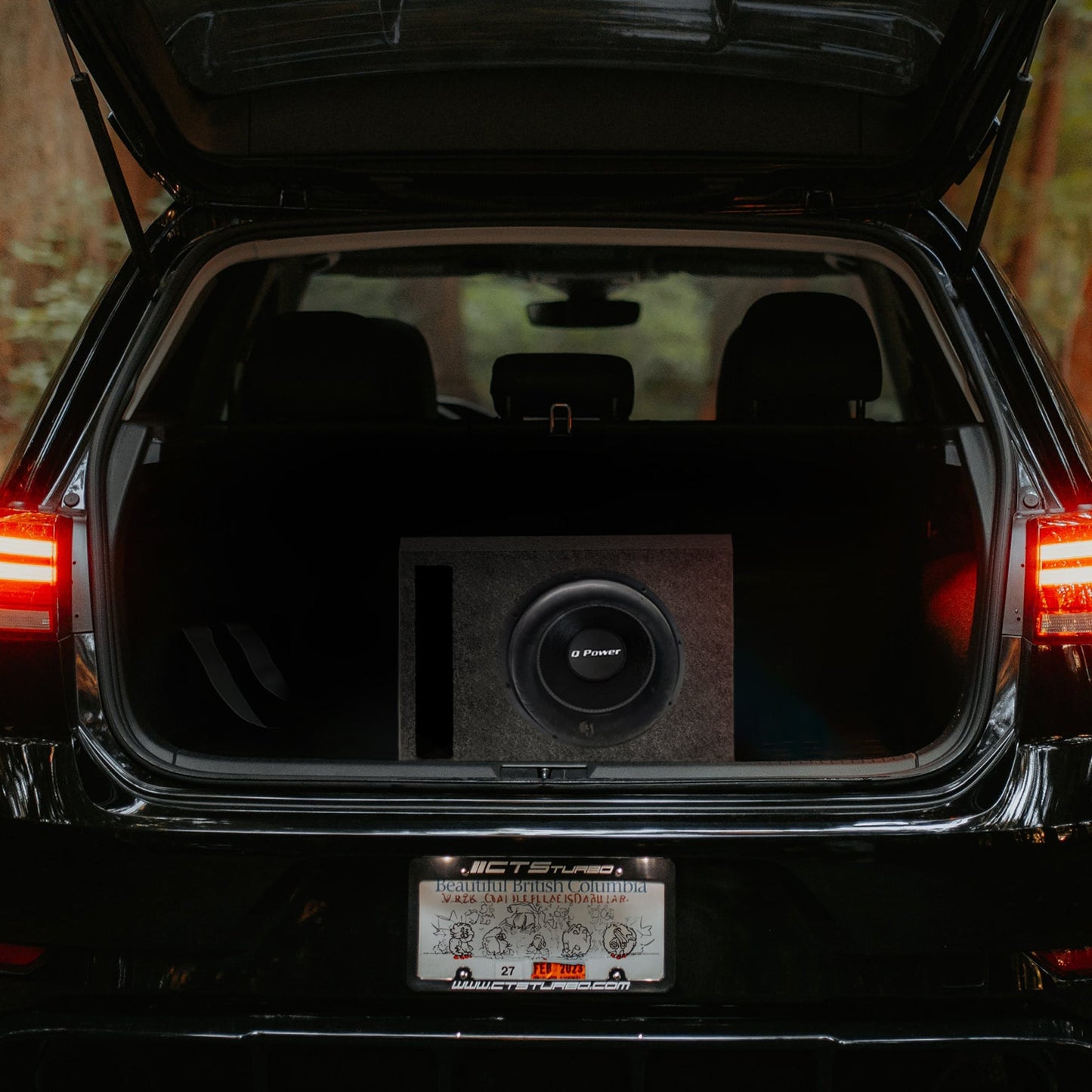 QPower QBASS Dual Vented 12 Inch Single Audio Subwoofer Enclosure Box, Charcoal - Find Fresh Goods