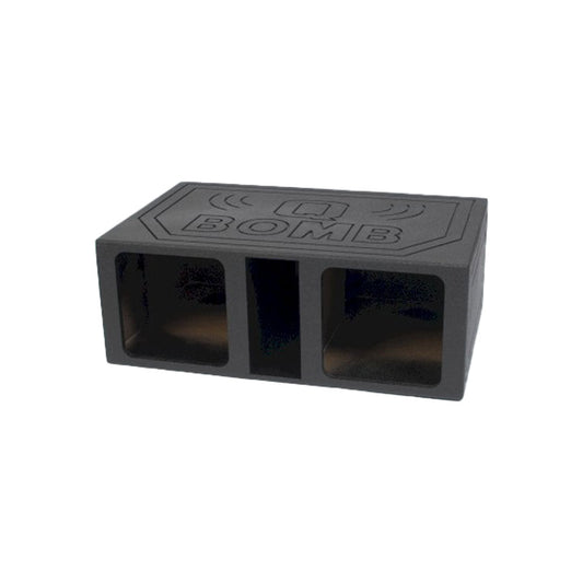 QPower QBOMB12VLSQ Dual 12 Inch XL Vented Side Ported Speaker Square Box - Find Fresh Goods