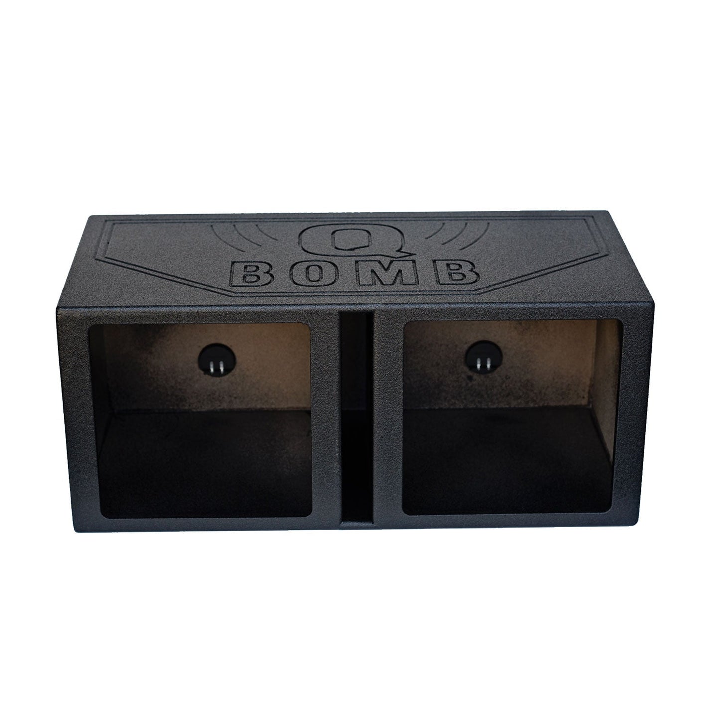 QPower QBOMB 15 Inch Center Vented Dual Subwoofer Enclosure Speaker Box, Square - Find Fresh Goods