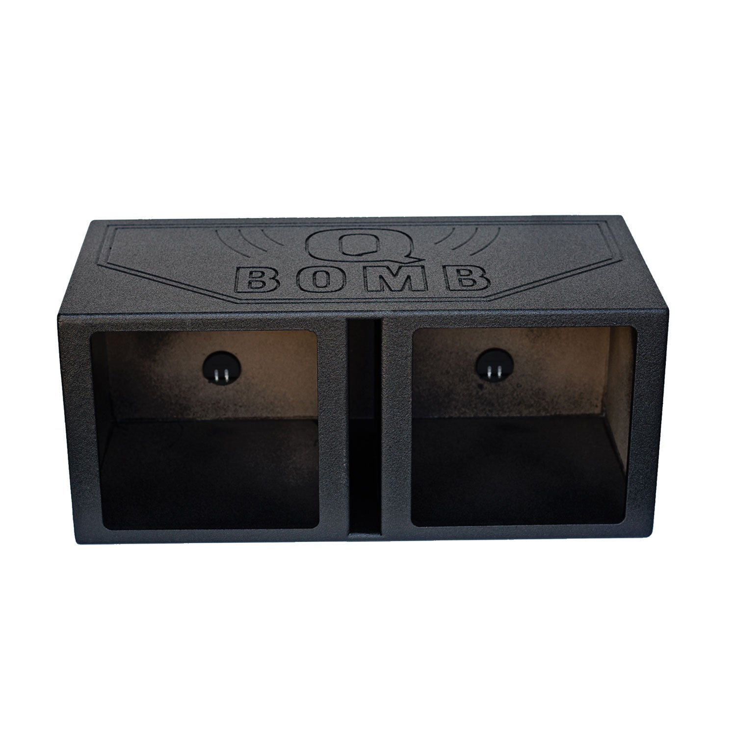 QPower QBOMB 15 Inch Center Vented Dual Subwoofer Enclosure Speaker Box, Square - Find Fresh Goods