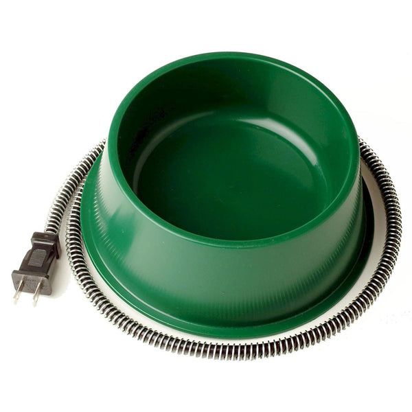 Farm Innovators QT-1 1 Quart Electric Heated Pet Water Bowl, 25 Watt, Green