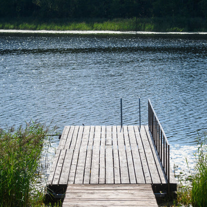 RecPro 4 Step Aluminum Marine Grade Dock Pier Attachment Flip Up Ladder, Silver - Find Fresh Goods