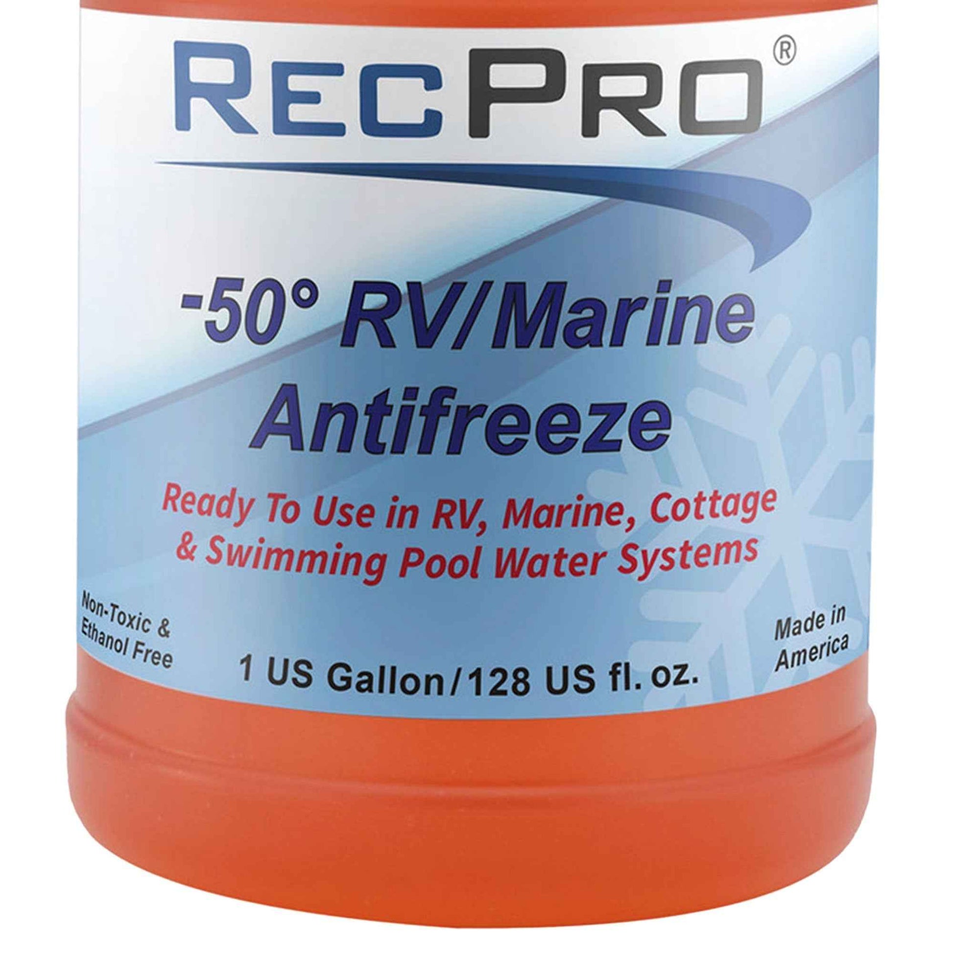 RecPro 1 Gal RV Antifreeze Concentrate Fluid for Winterizing Vehicles (2 Pack)