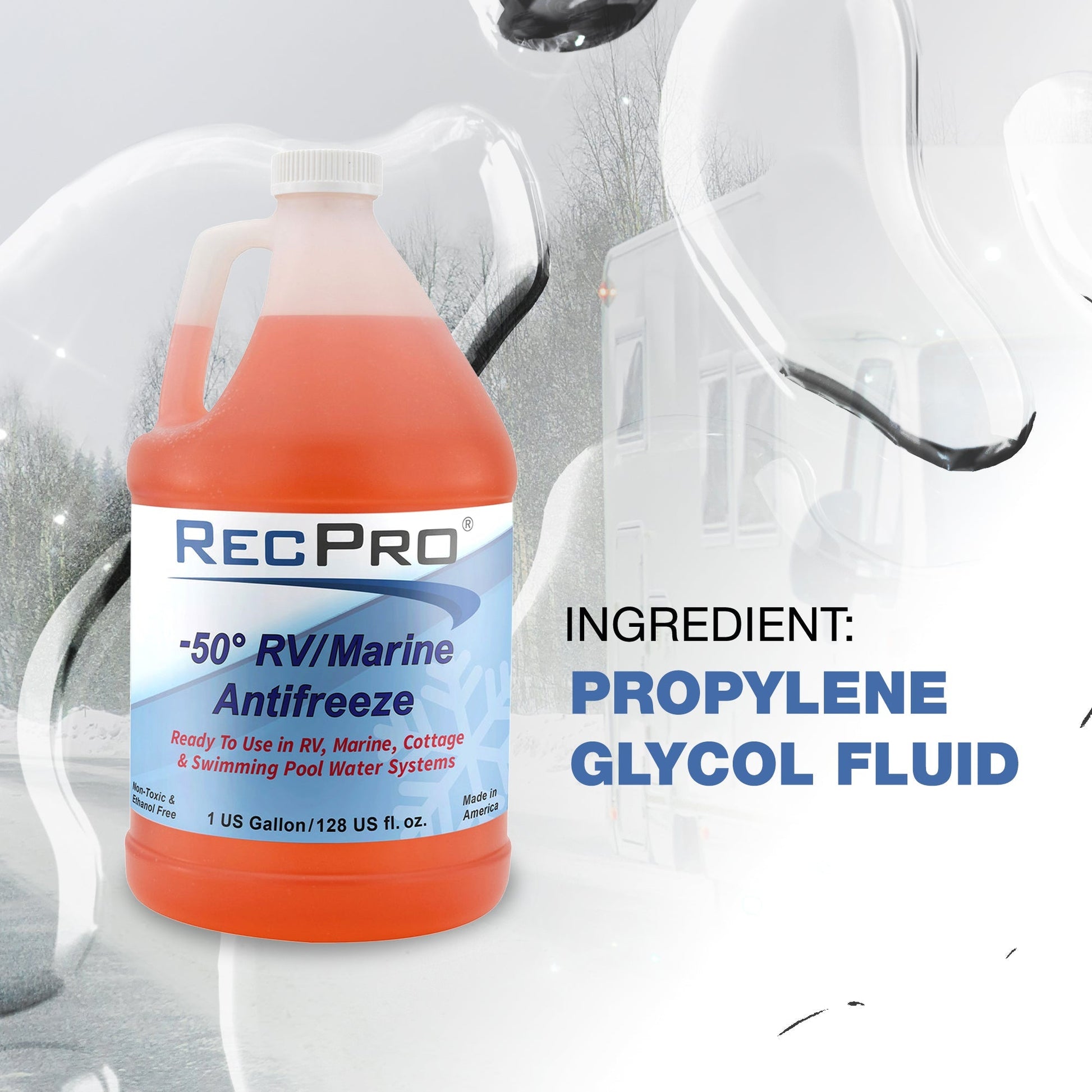 RecPro Ready to Use RV Antifreeze, -50 Degree Fahrenheit Protection, 1 Gallon - Find Fresh Goods