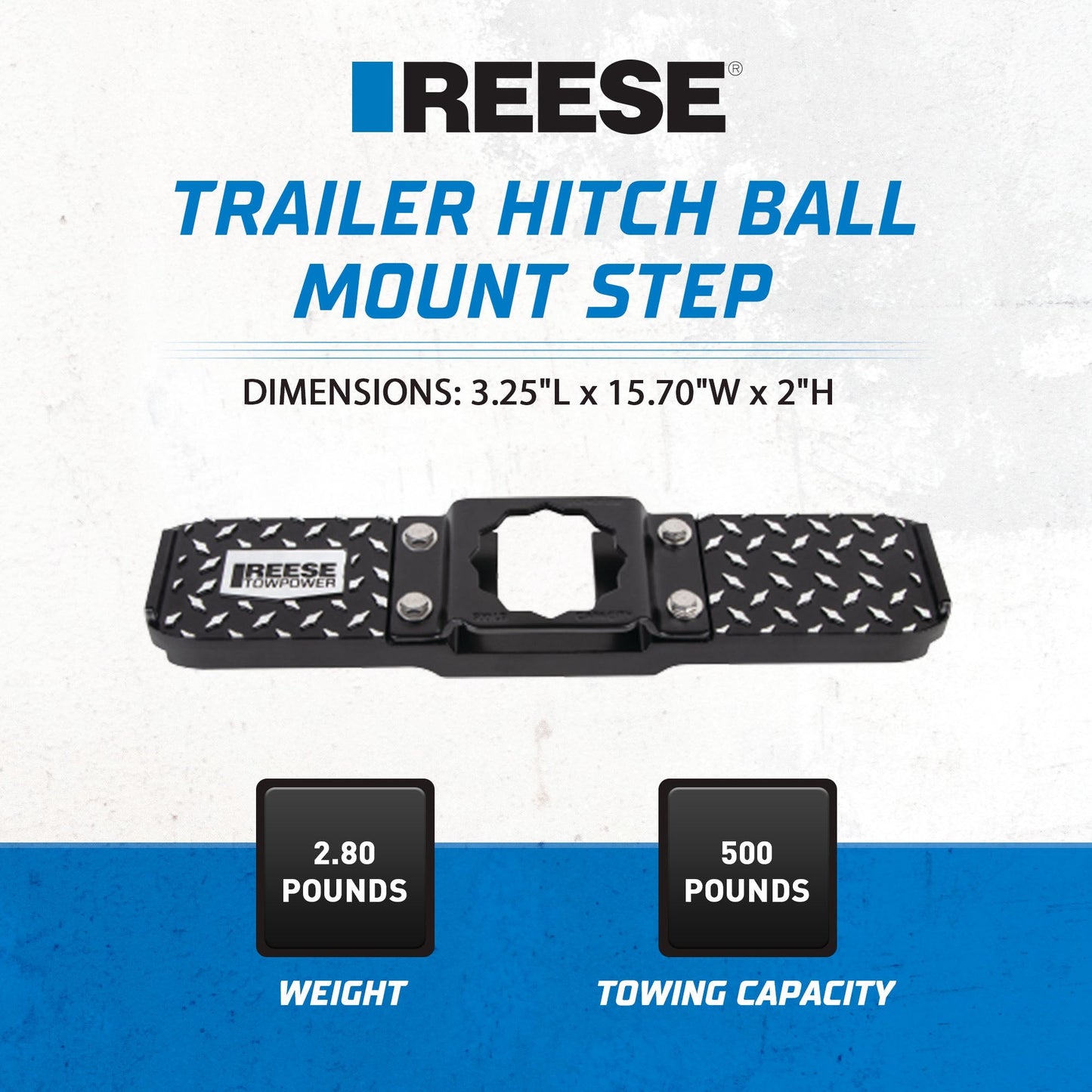 Reese Towpower Trailer Hitch Ball Mount Step with Cast Aluminum Construction - Find Fresh Goods