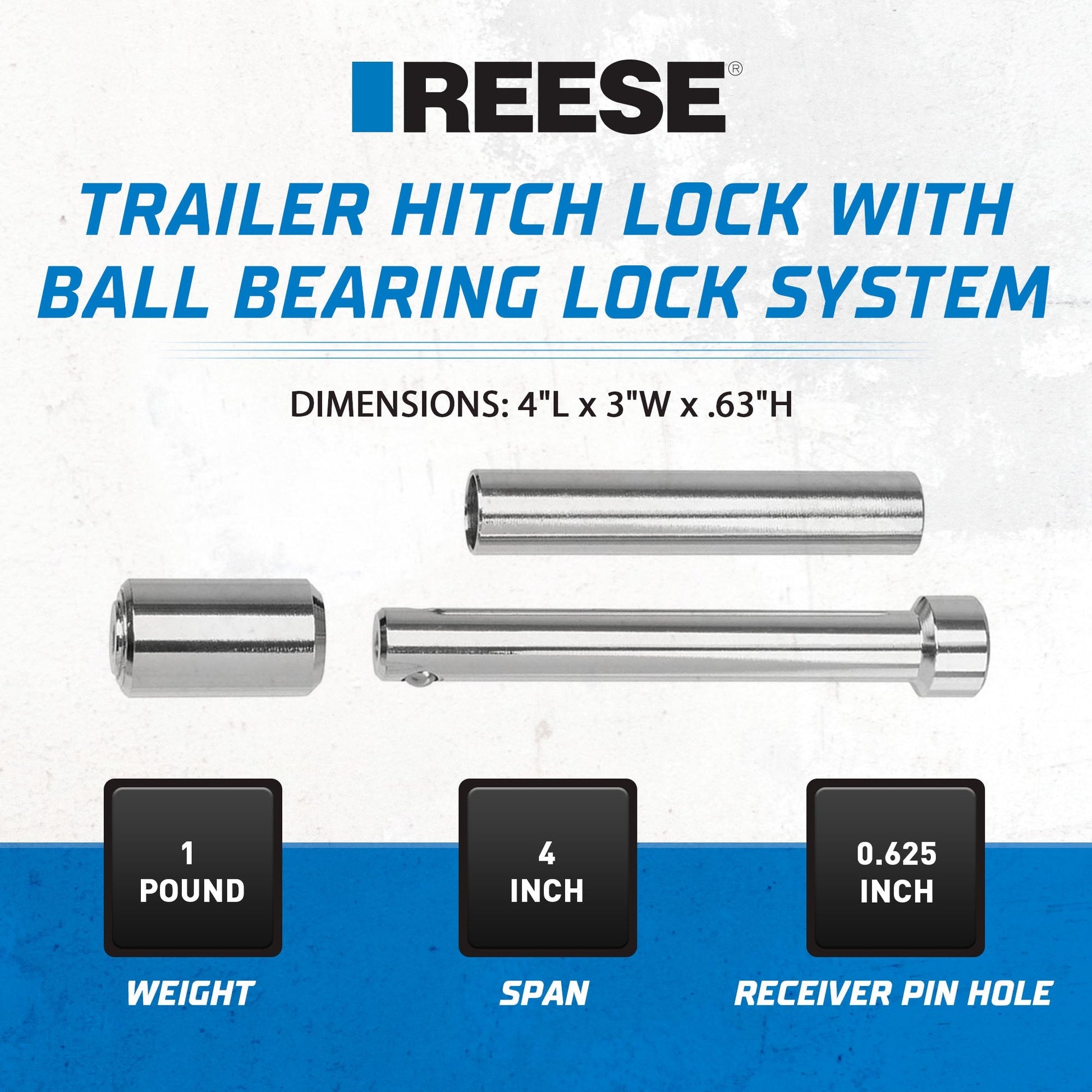Reese Towpower Trailer Hitch Lock with Ball Bearing Lock System for Automotive - Find Fresh Goods