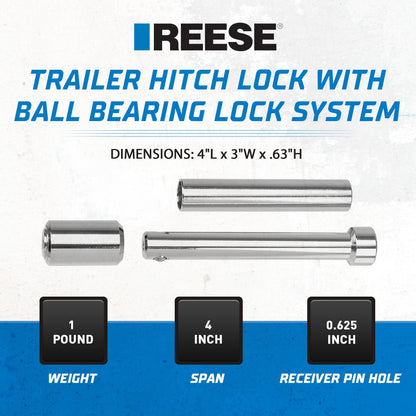 Reese Towpower Trailer Hitch Lock with Ball Bearing Lock System for Automotive - Find Fresh Goods