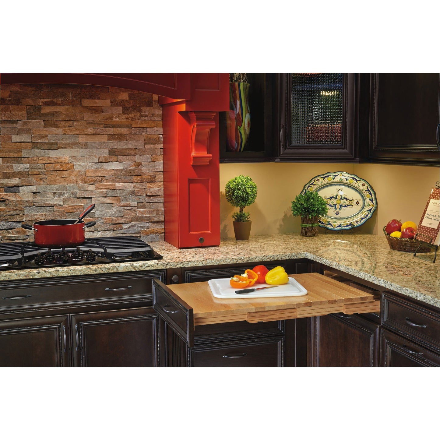 Rev-A-Shelf Pullout Wooden Counter Tambour Table for 21.77" Drawers, 4TT-2133-1