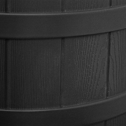 Good Ideas Rain Wizard 40 Gallon Rain Collection Plastic Rain Barrel, Black