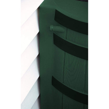 Good Ideas Rain Wizard 50 Gallon Plastic Rain Barrel Water Collector, Green