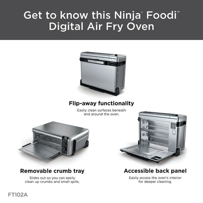 Ninja Foodi 6-in-1 Digital Air Fry, Large Toaster Oven, Flip-Away, SP080