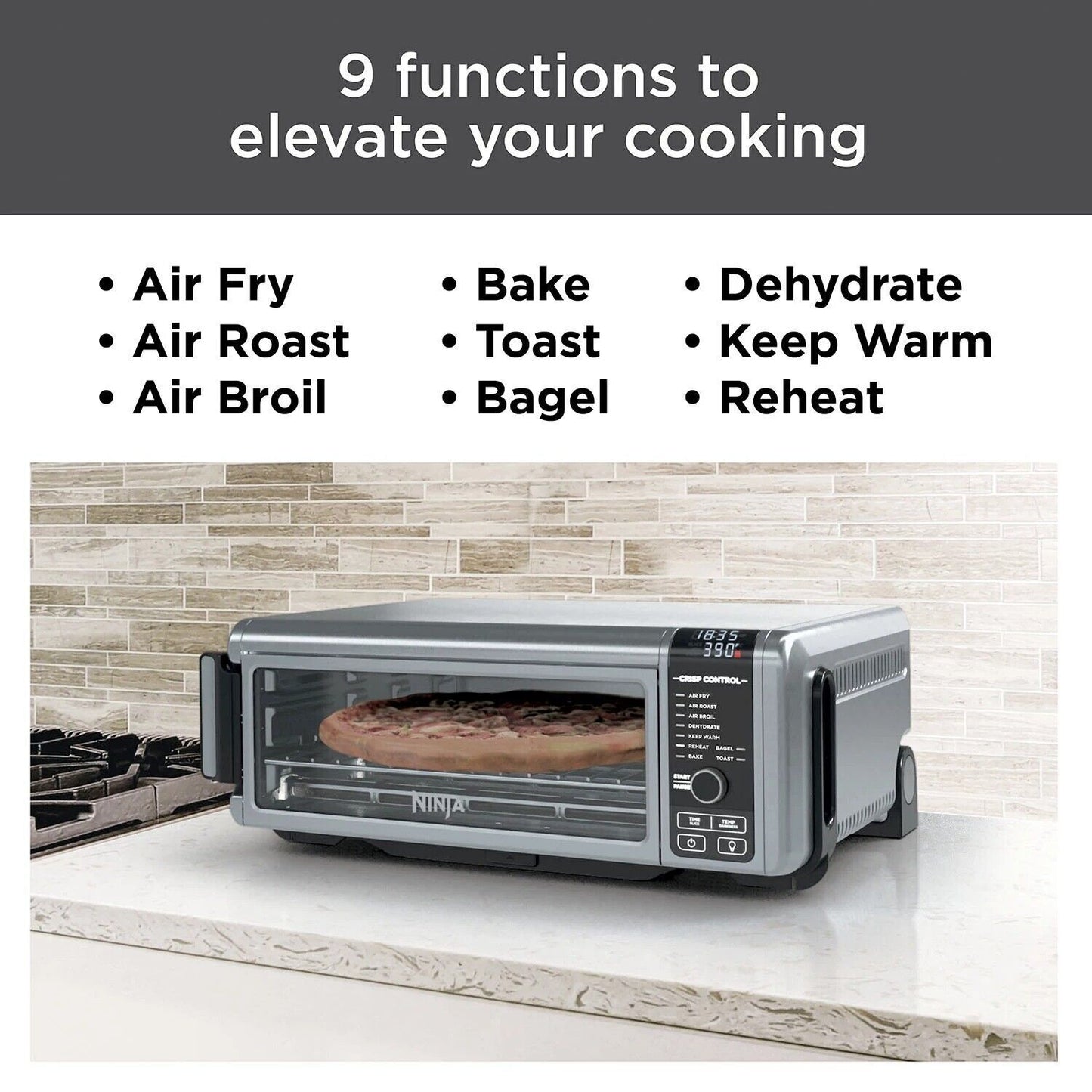 Ninja Foodi 6-in-1 Digital Air Fry, Large Toaster Oven, Flip-Away, SP080