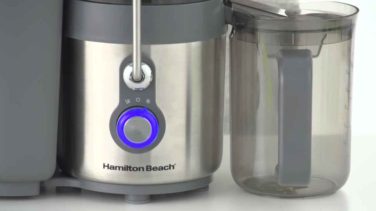 Hamilton Beach Big Mouth Easy Clean Juicer Machine for Fruits and Vegetables with Extra Large Chute,  Extractor de Jugos, Stainless Steel