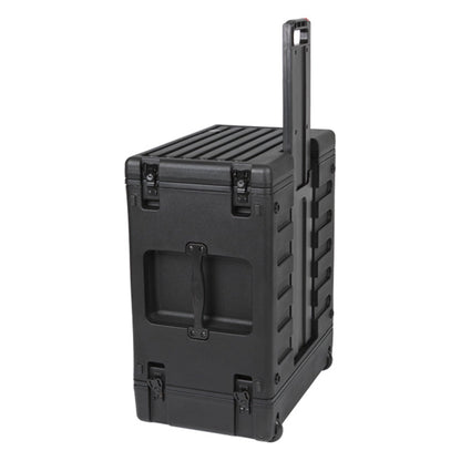 SKB 6U rSeries Rolling Rack with Integrated Back Wheels and 1-Touch Pull Handle