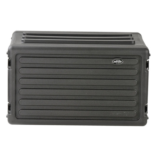 SKB 6U Shallow Roto Rack Case Gear Protector, Stackable, Waterproof, Black