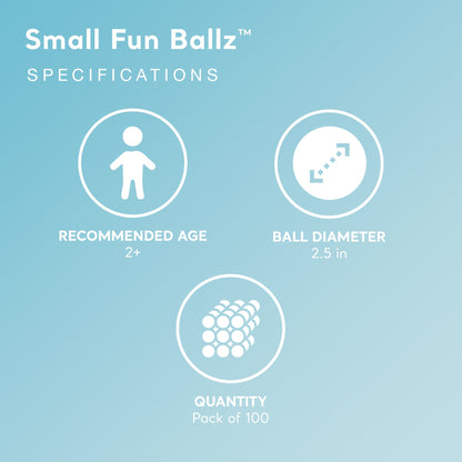 Intex Small Plastic Multi-Colored Fun Ballz for Ball Pit Bounce House, 100 Pack