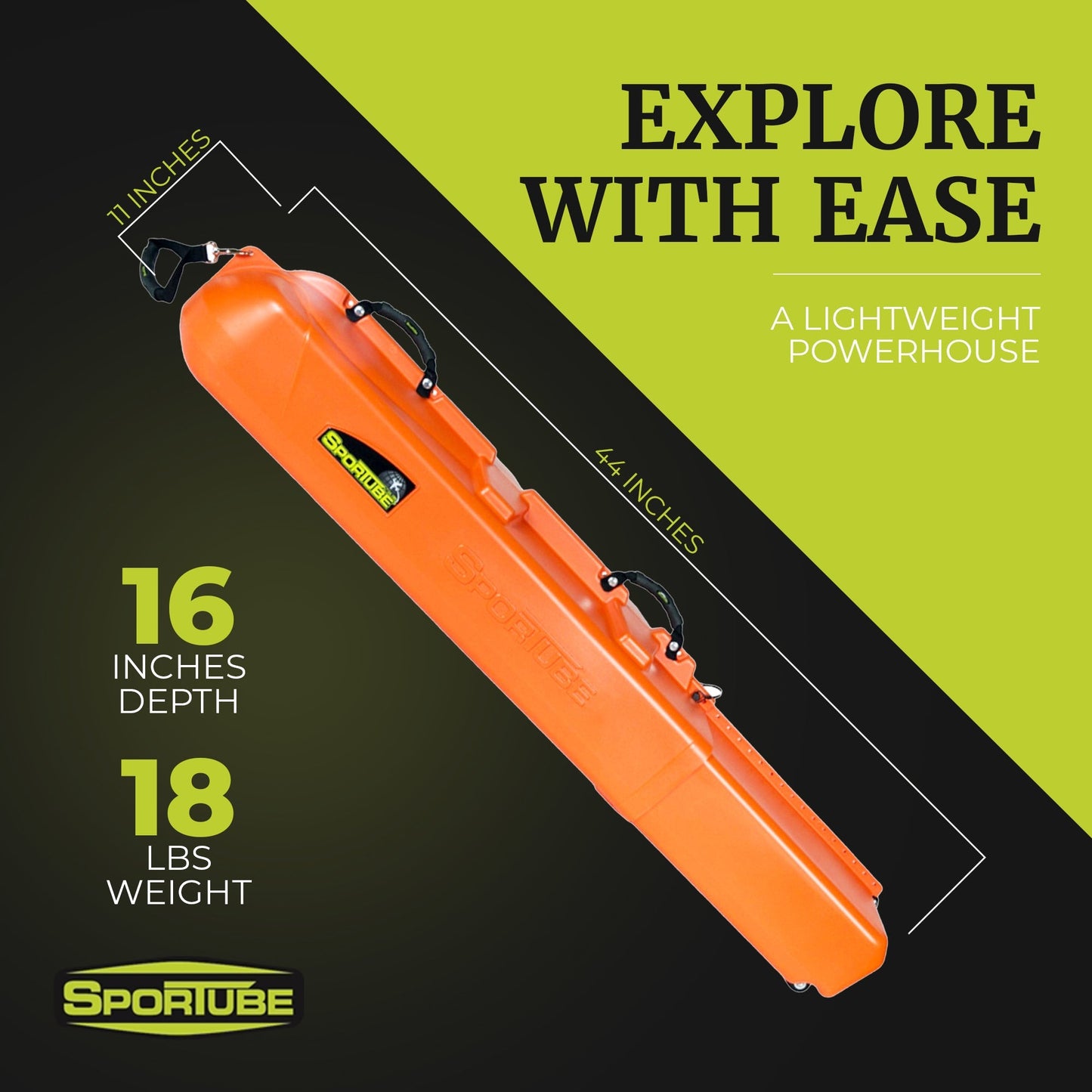 Sportube Series 3 Multi-Sport Travel Case for Snow Sports, Spearfishing, Golf