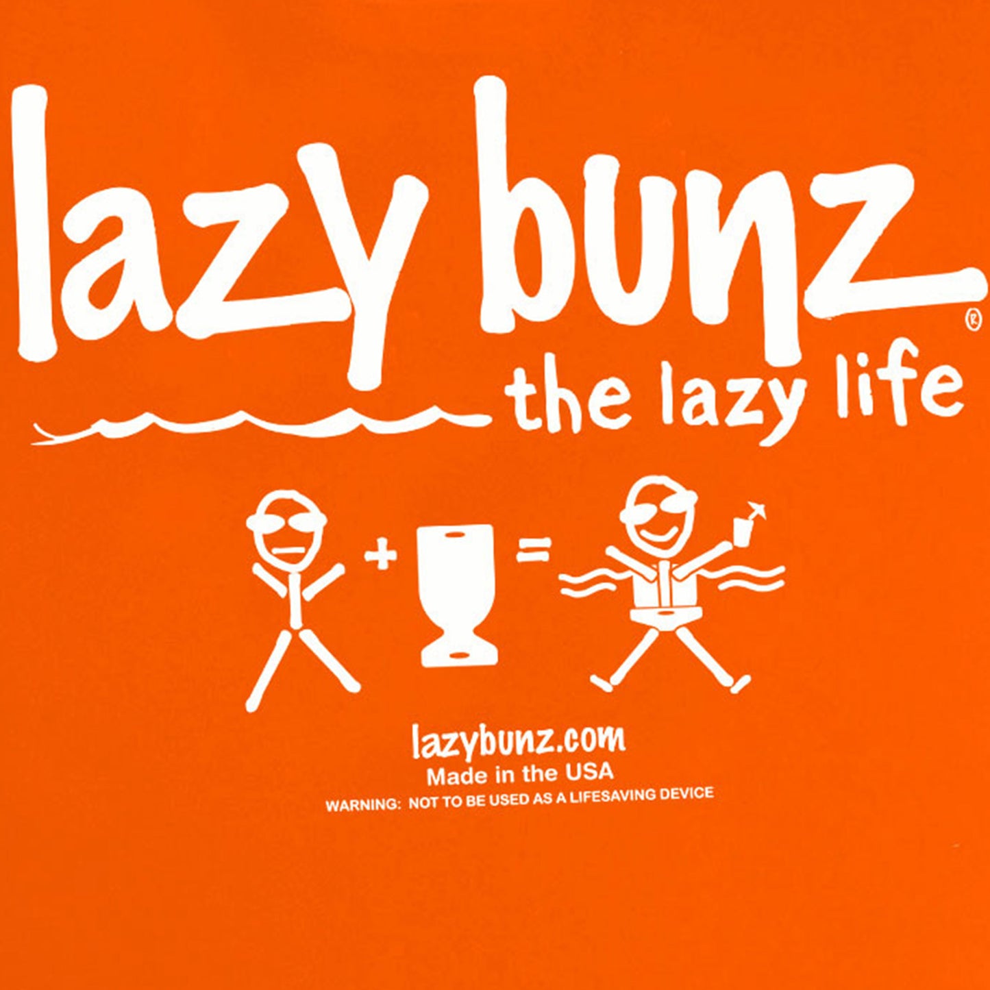 TRC Recreation Lazy Bunz Foam Water Saddle Swimming Pool Float, Sunset Orange