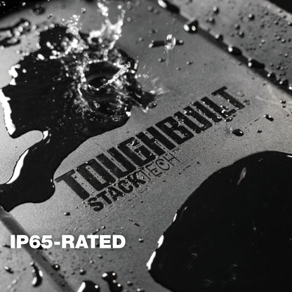 ToughBuilt StackTech Lockable Tool Box, Durable Plastic Storage Organizer, Black