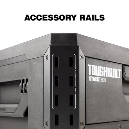 ToughBuilt StackTech 1-Drawer Tool Box, Durable Plastic Storage Organizer, Black