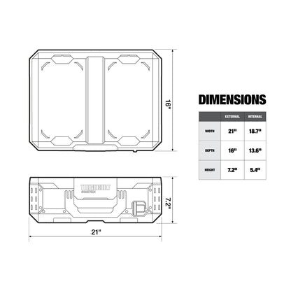 ToughBuilt Heavy Duty Storage Organizer Portable Tool Box Case, StackTech, Black