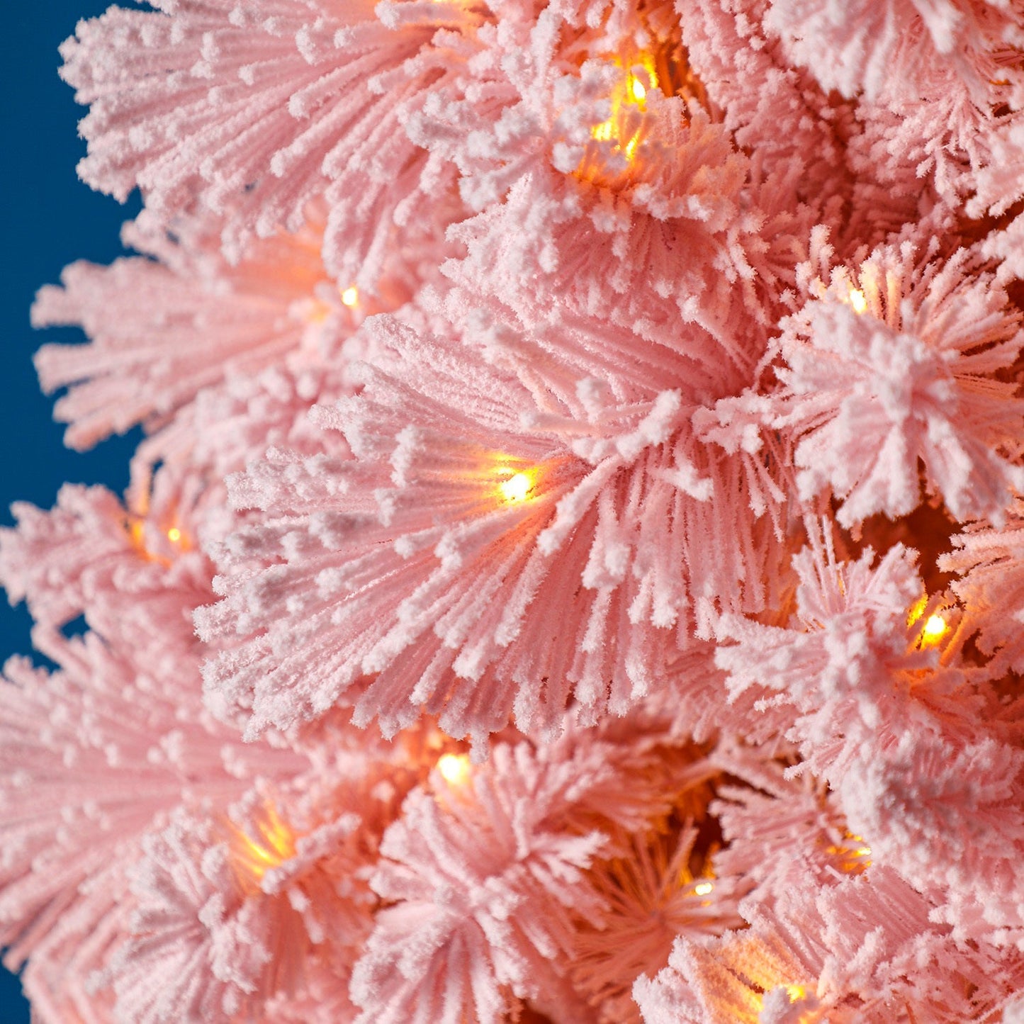 Home Heritage Snowdrift 6.5 Ft Pre-Lit Artificial Christmas Holiday Tree, Pink