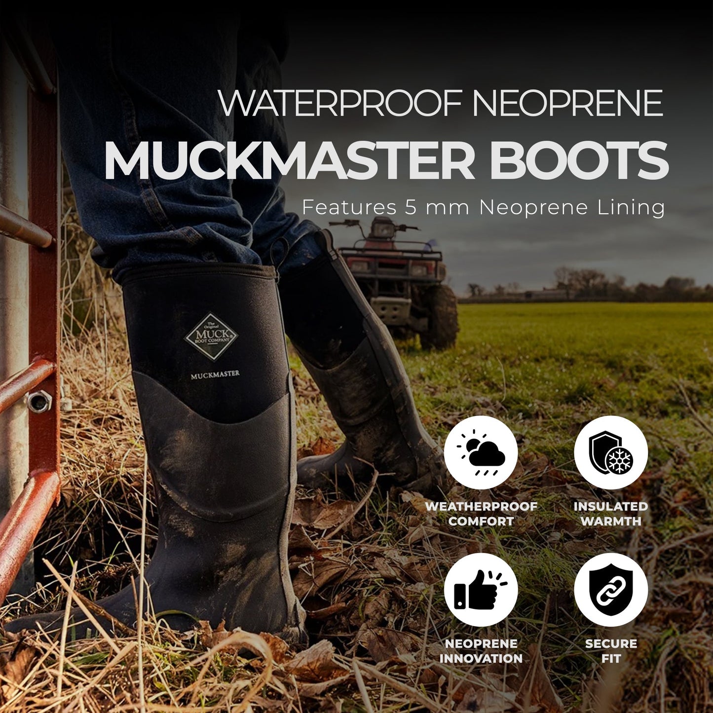 The Original Muck Boot Company Men's 11 Waterproof Neoprene Muckmaster Boots