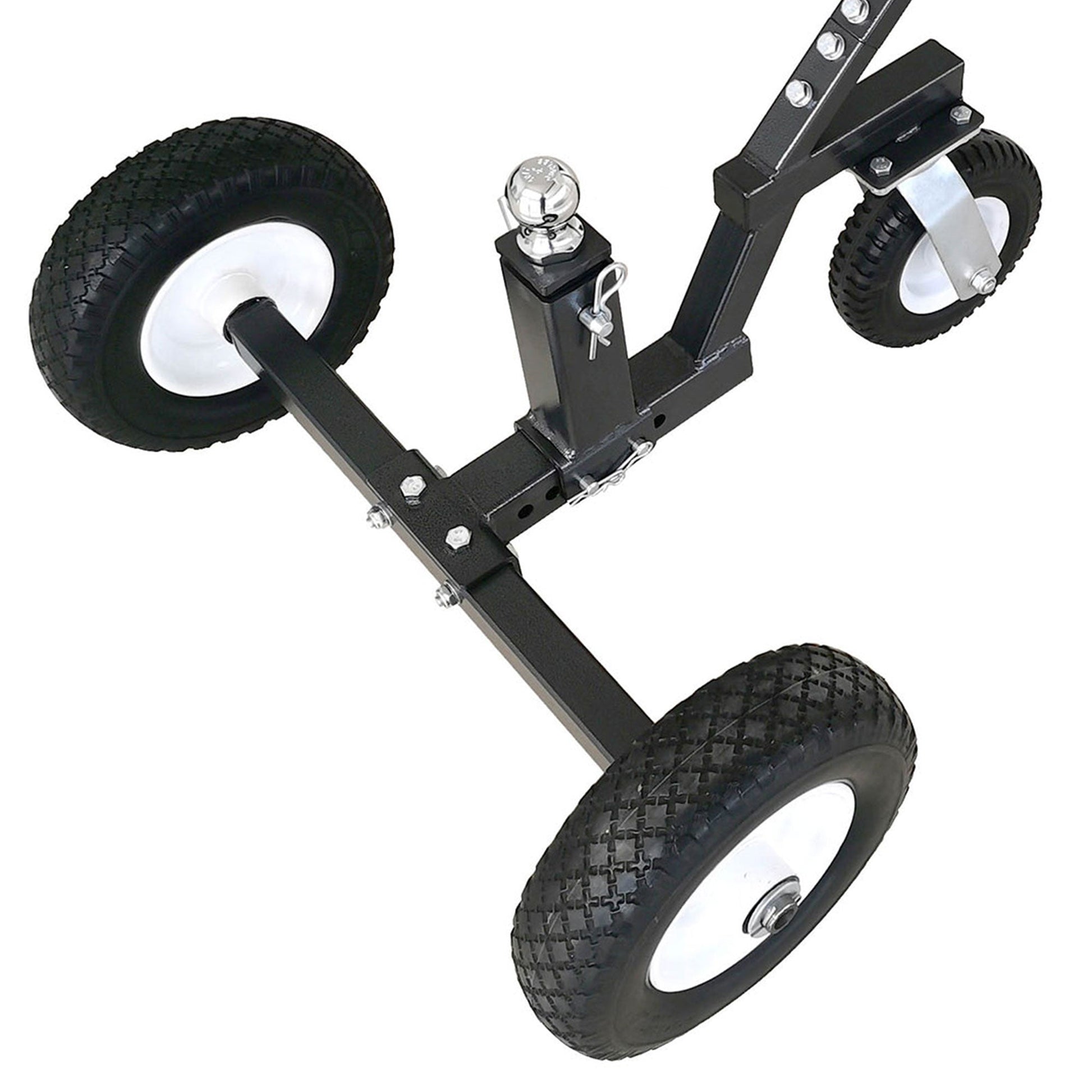 Tow Tuff TMD-800C Adjustable Solid Steel 800lb Capacity Trailer Dolly w/Caster - Find Fresh Goods