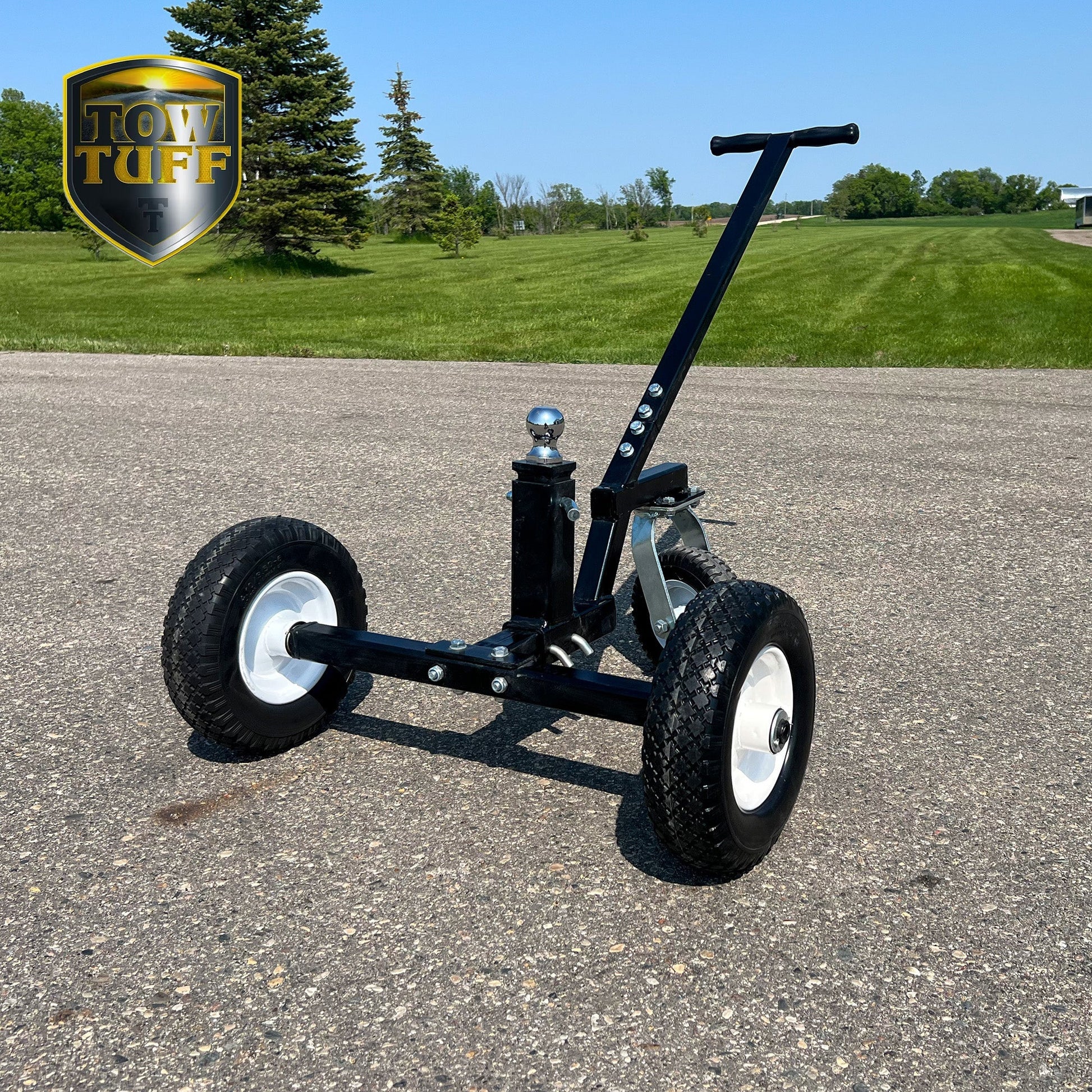 Tow Tuff TMD-800C Adjustable Solid Steel 800lb Capacity Trailer Dolly w/Caster - Find Fresh Goods