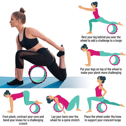 TRAKK ACCU-WHEEL Foam Roller Recovery Wheel for Full Body Pain Relief, Pink