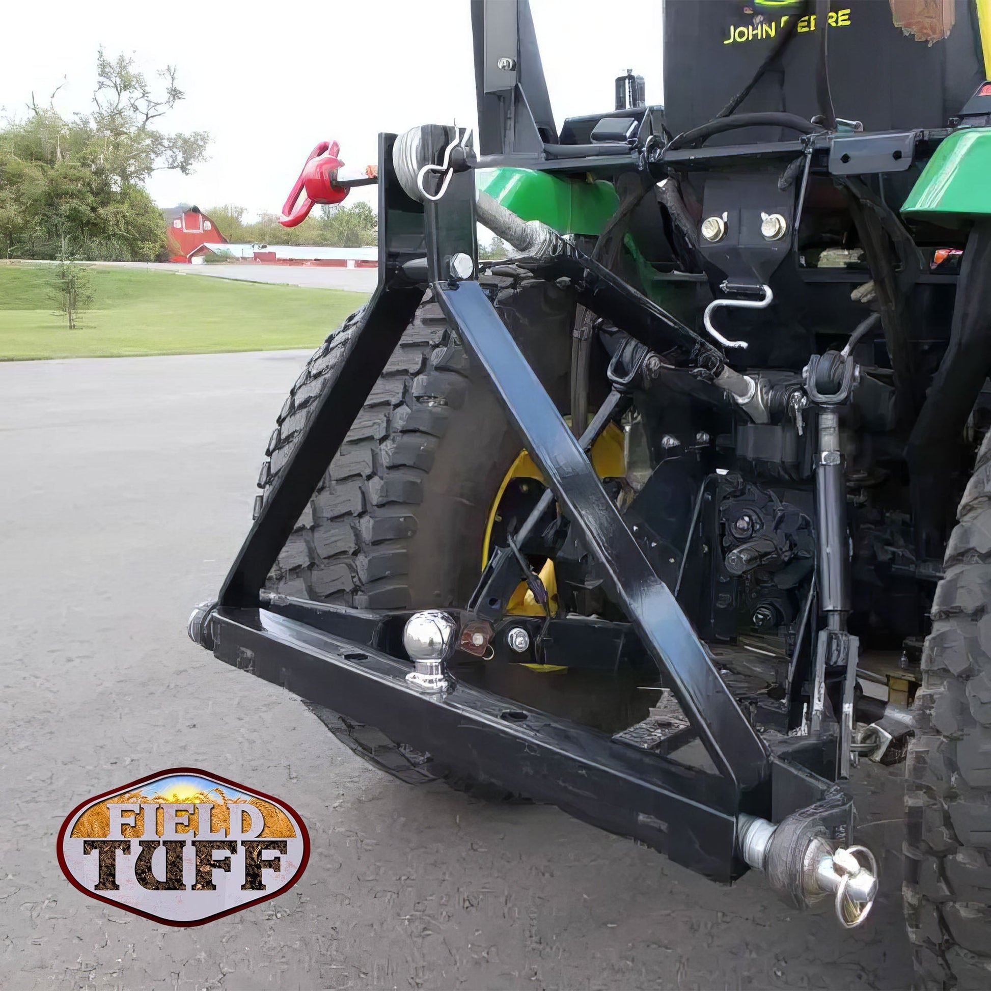 Field Tuff FTF-013PTH 3 Point Triangle Frame Lawn Tractor Trailer Hitch, Black - Find Fresh Goods