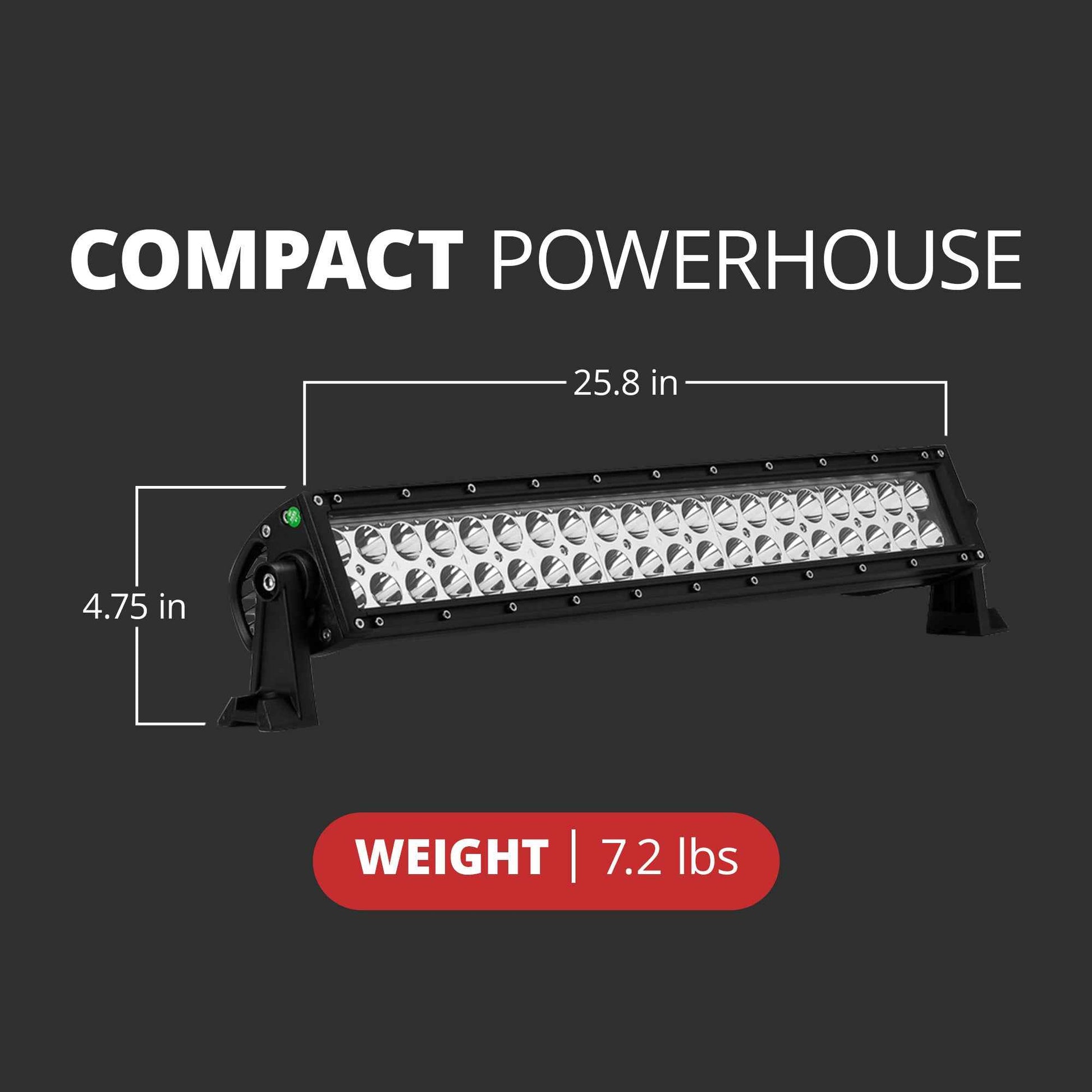 Pilot Automotive 21.5 Inch Waterproof Dual Row Light Bar with Aluminum Housing