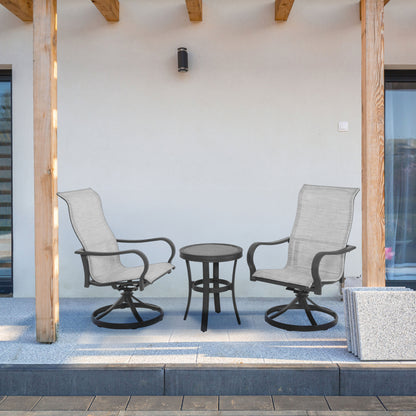 Four Seasons Courtyard Palermo 3 Piece Aluminum Bistro Set with Swivel Rockers