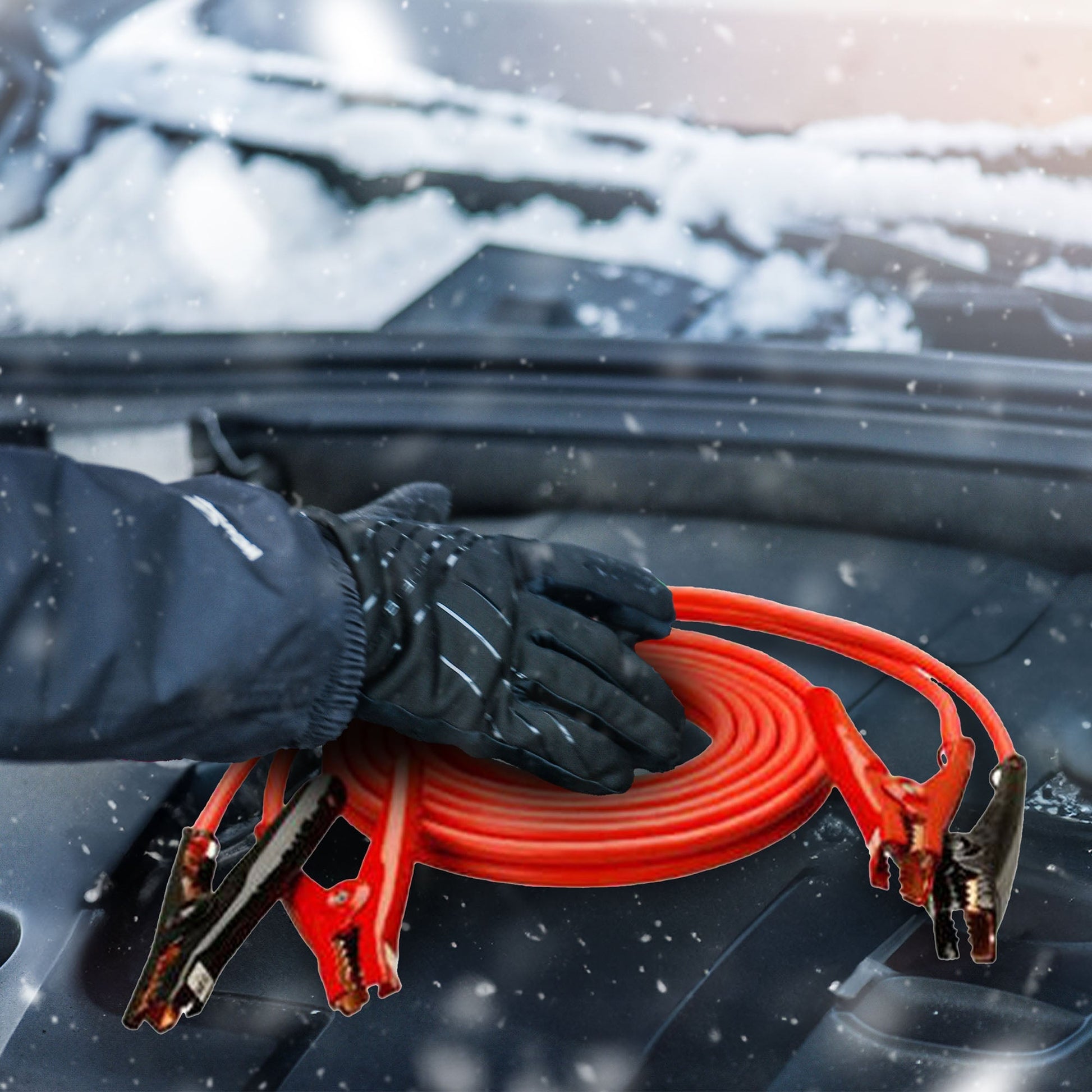 Master Mechanic 20 Feet 4 Gauge Booster Cable for Roadside Emergency Needs, Red - Find Fresh Goods