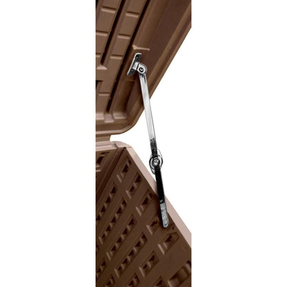 Plastic Development Group 105-Gallon Resin Outdoor Storage Deck Box, Java Brown