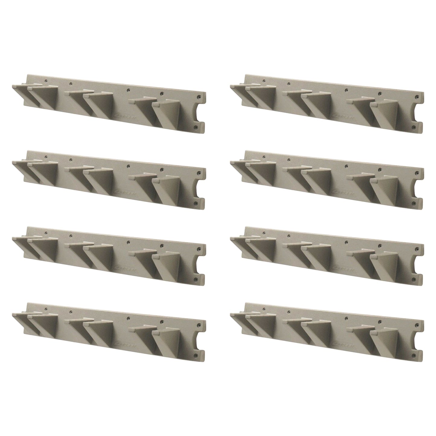 Suncast 2 Foot Wall Mount Long Handled Garden Tool Hanger Organizer (8 Pack)