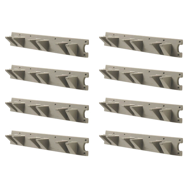Suncast 2 Foot Wall Mount Long Handled Garden Tool Hanger Organizer (8 Pack)