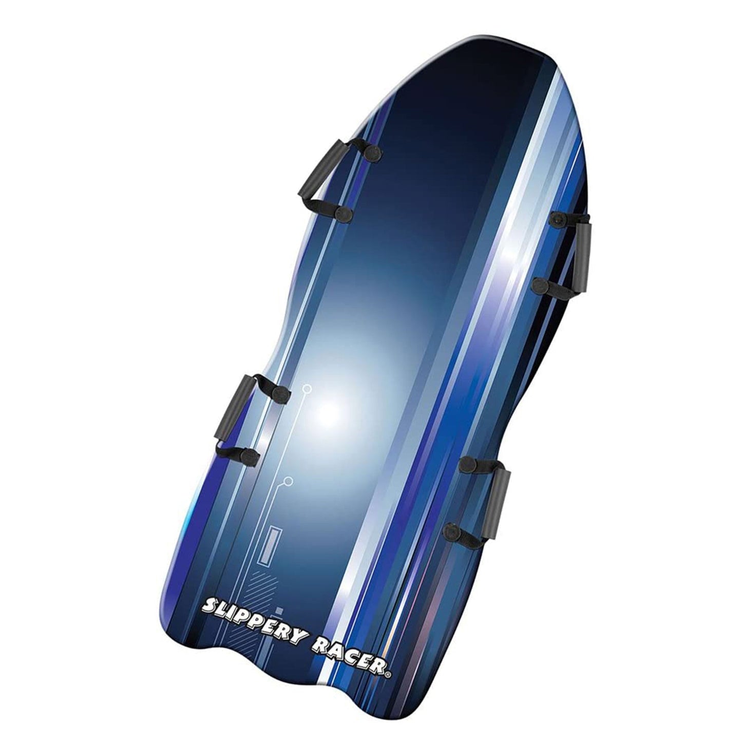 Slippery Racer Downhill Falcon Kids Foam Toboggan Snow Sled, Midnight Hologram