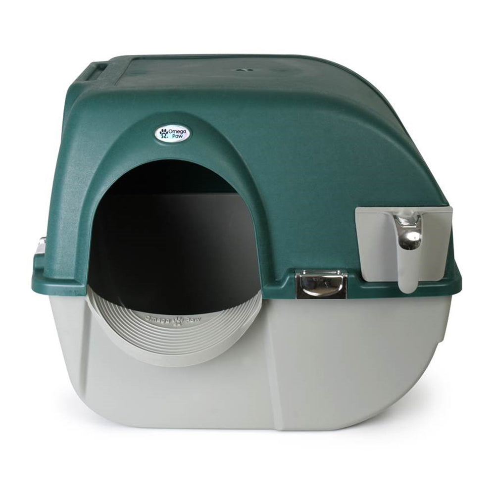 Omega Paw VM-RA15-1-PR Premium Roll 'N Clean Self Cleaning Litter Box, Green