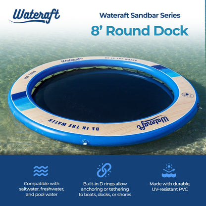 WateRaft Floating Inflatable Dock with Mesh Net Center