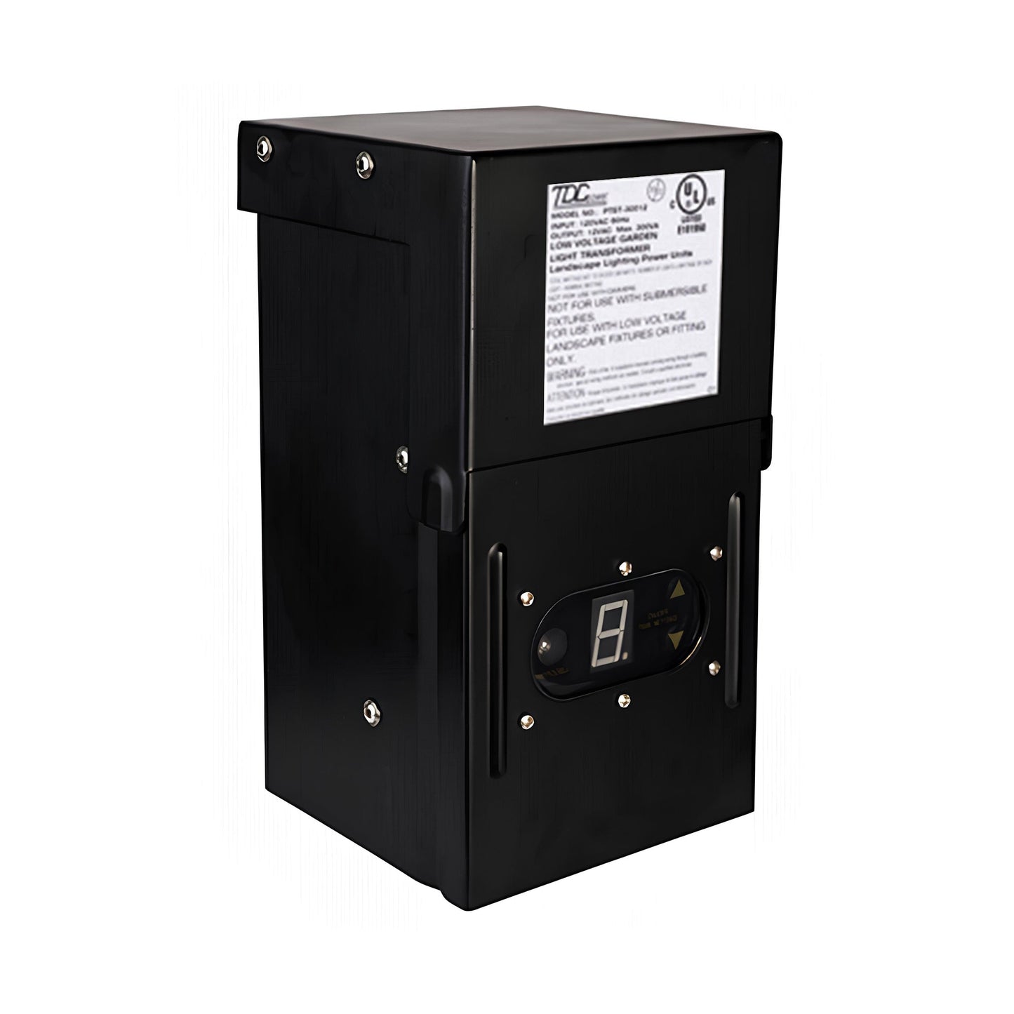 Fusion 300 Watts Low Voltage Stake Light Transformer with Built-In Timer, Black