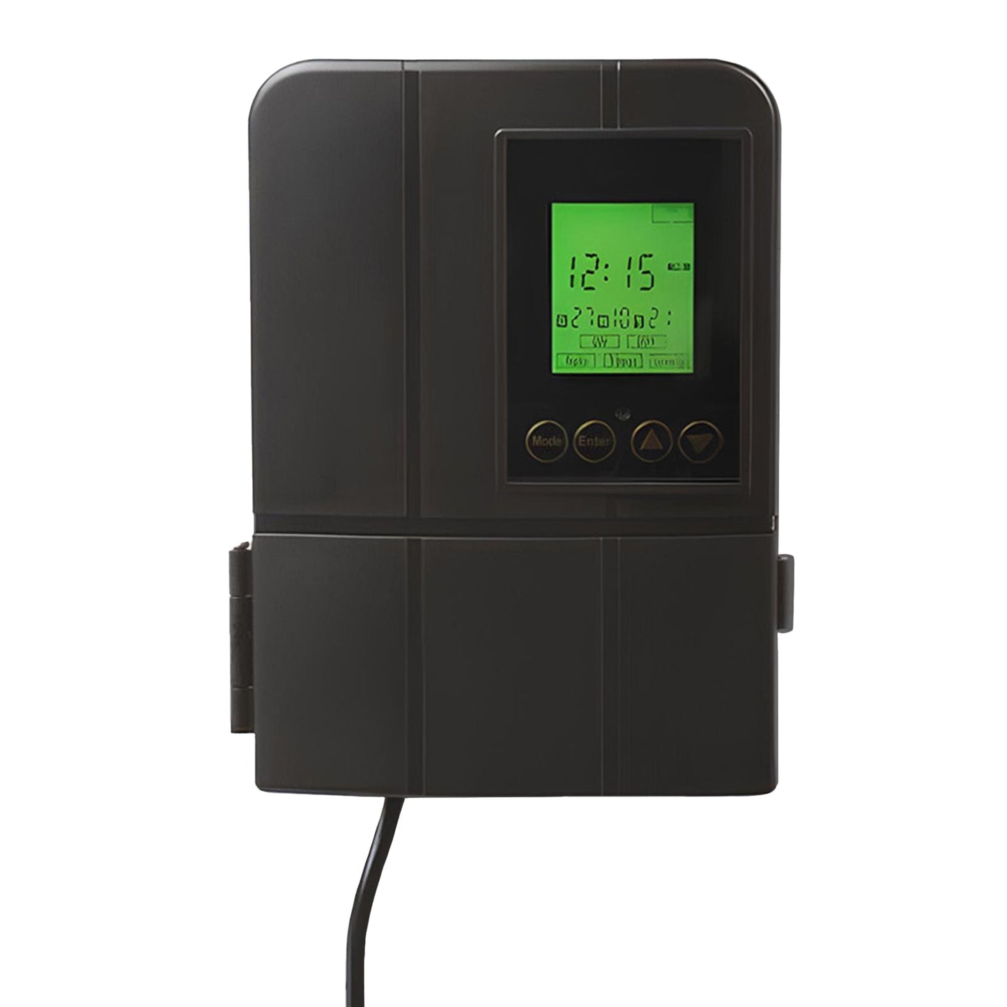 Fusion Low Voltage Outdoor LED Lighting Transformer with Timer, 50 Watt, Black