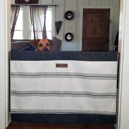 The Stair Barrier 27 to 42.5 Inch Wall to Wall Single Panel Swing Gate, Gray