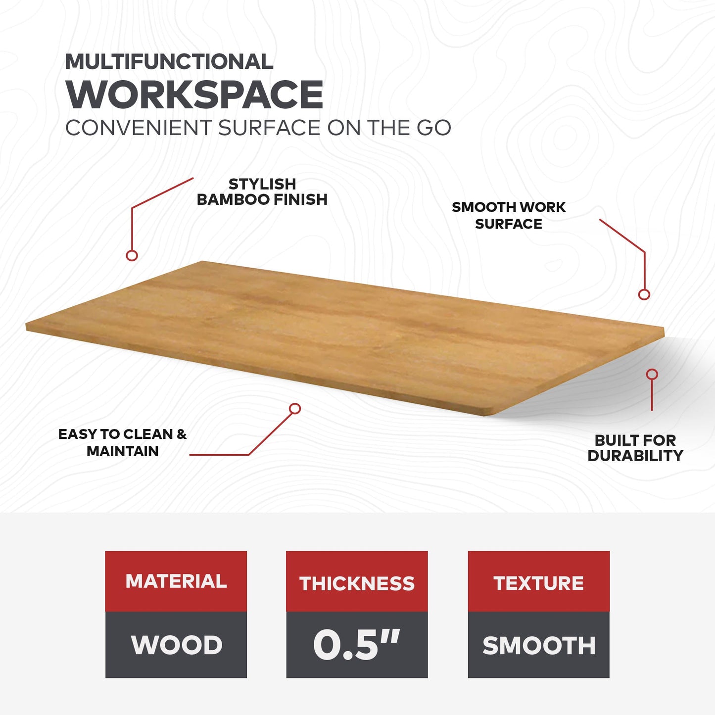 Yakima MOD Work Space Bamboo Finish Drop In Table Top fits MD and LG HomeBase - Find Fresh Goods