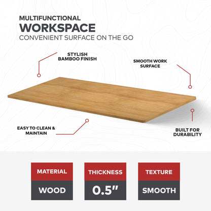Yakima MOD Work Space Bamboo Finish Drop In Table Top fits MD and LG HomeBase - Find Fresh Goods