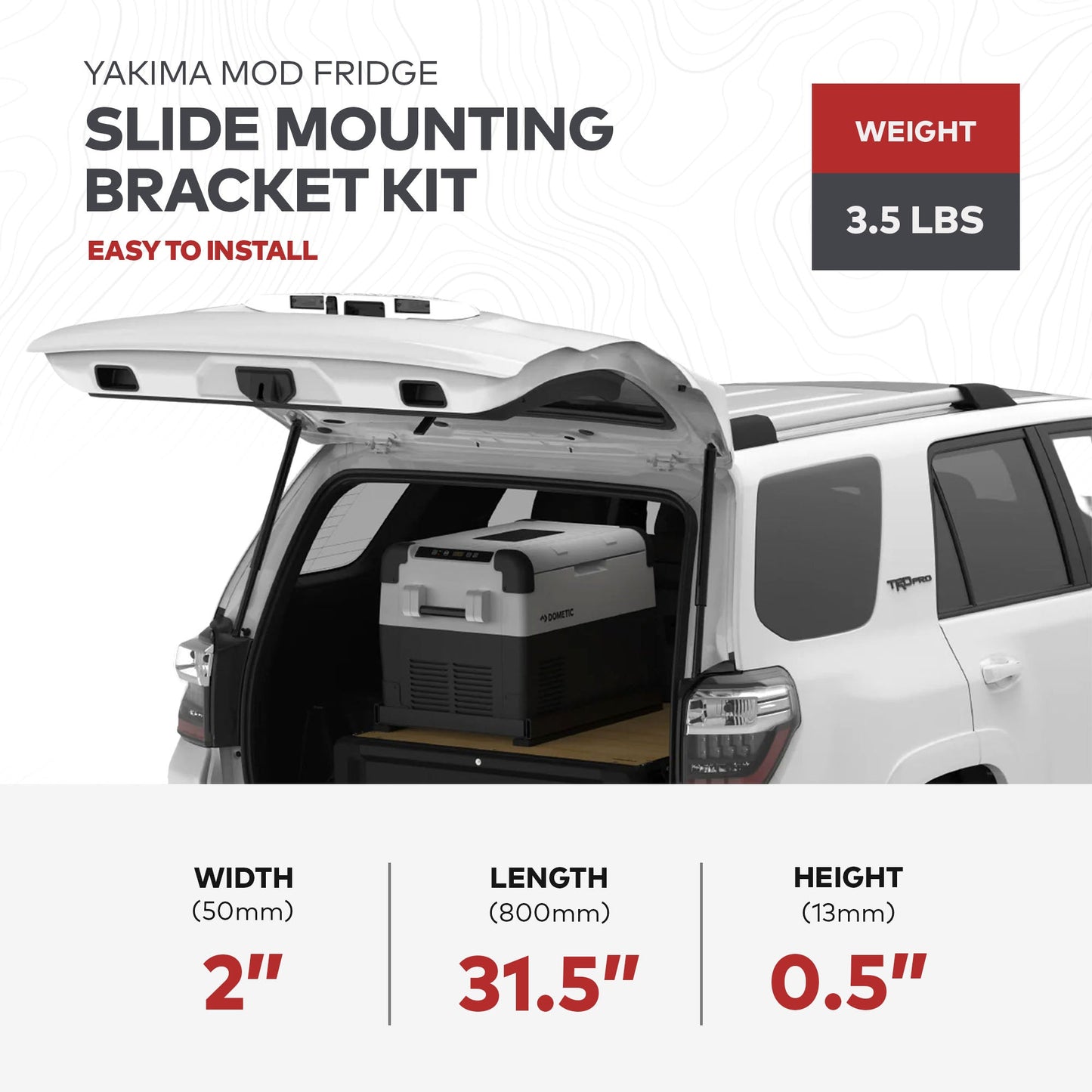 Yakima MOD Fridge Slide Mounting Bracket Kit for Dometic Fridge Slides, Black - Find Fresh Goods