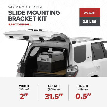 Yakima MOD Fridge Slide Mounting Bracket Kit for Dometic Fridge Slides, Black - Find Fresh Goods